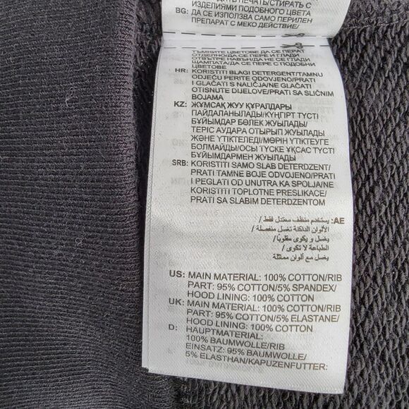 Adidas Originals Hoodie Womens Large Black White Trefoil Pullover Sweatshirt NEW - Picture 13 of 16